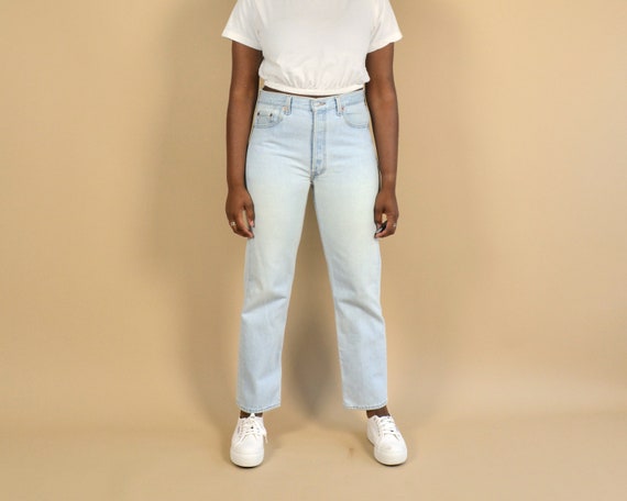 Levi's 501 Light Wash Vintage Denim Jeans - image 2