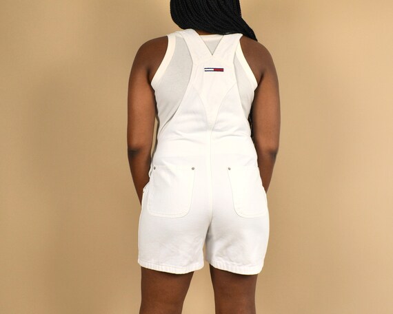 Tommy Hilfiger S/M Y2K White Overalls - image 2