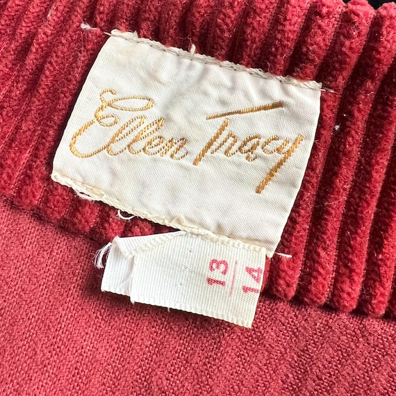 1970s rust color corduroy mini jumpsuit - image 6