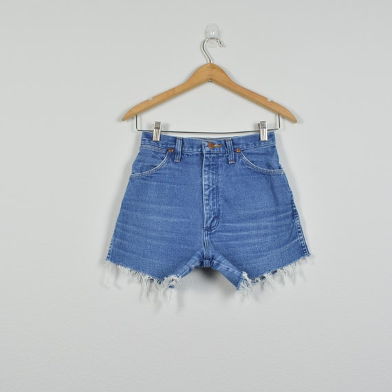 Wrangler Dark Wash Vintage Denim Cutoff Shorts - image 2