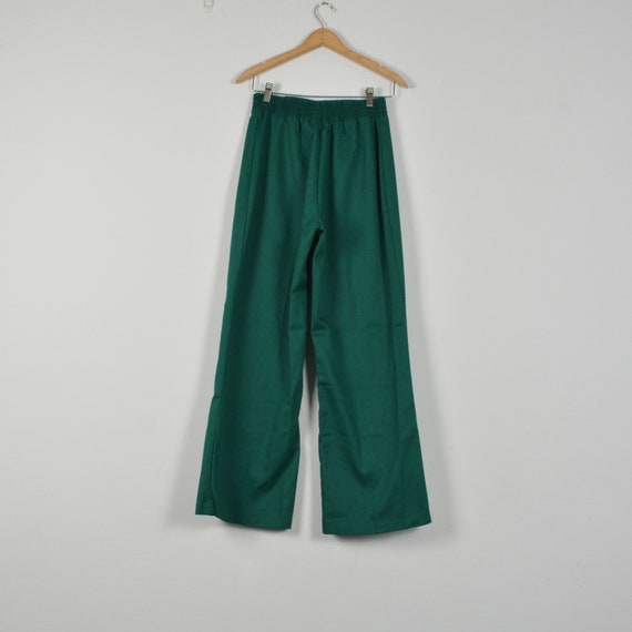 Vintage 1970s Forest Green Flared Pants - image 2
