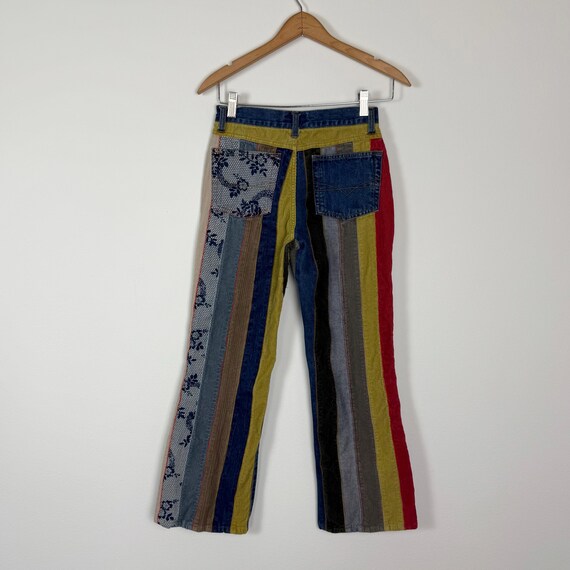 No Boundaries Vintage Denim Y2k Patchwork Striped Jeans - Etsy