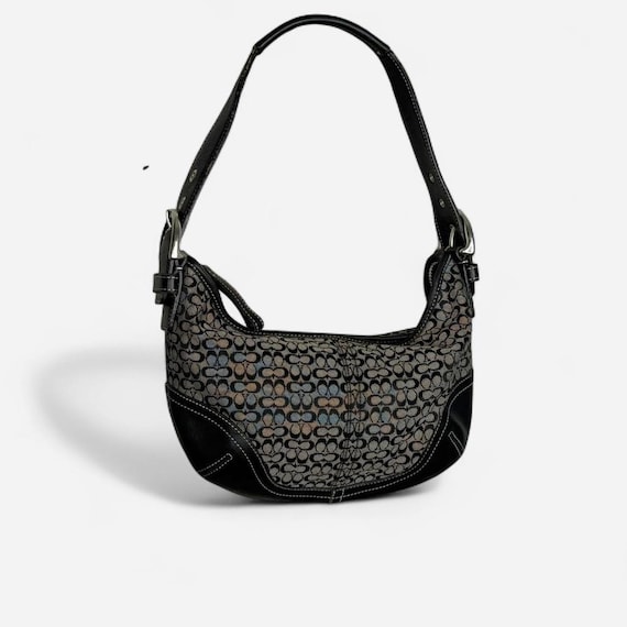 バッグ 00s Coach enamel shoulder bag black y2k 00s coach vintage enamel hand bag y2k - メルカリ