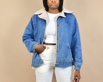 fleece lined jean jacket womens