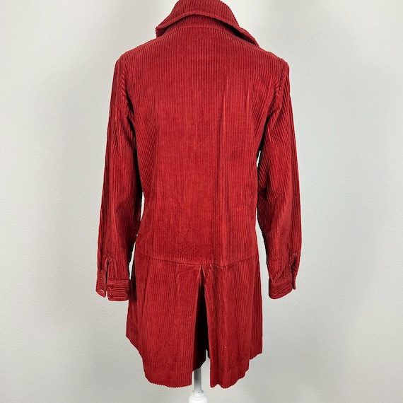 1970s rust color corduroy mini jumpsuit - image 2