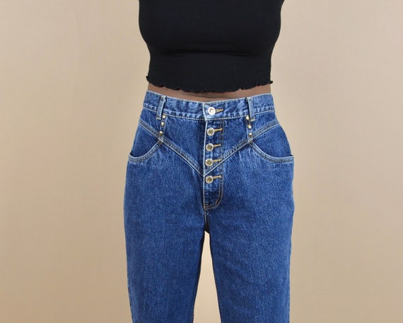 Lawman Size 28 High Rise Button Front Denim Vintag