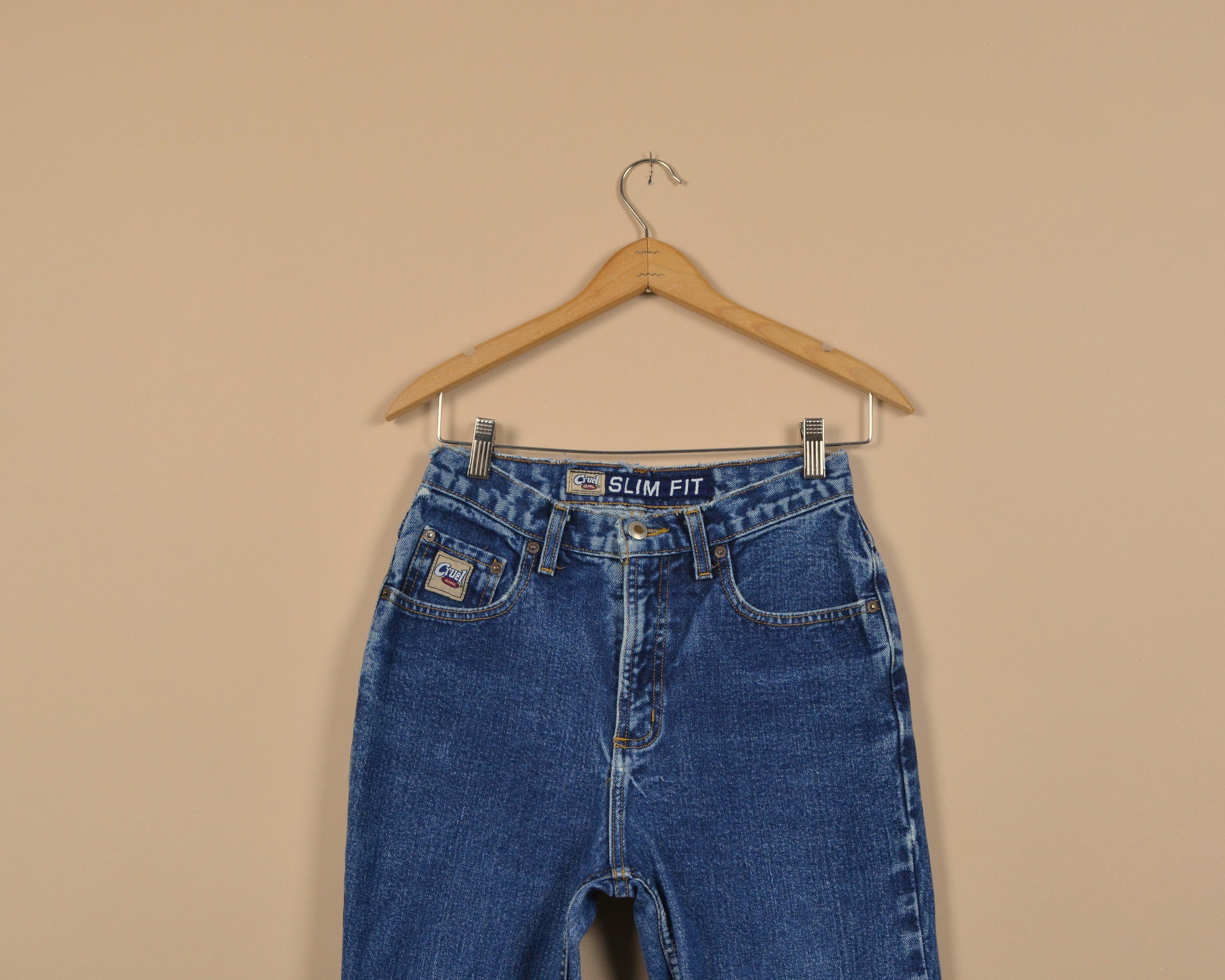 Cruel Size 25 Vintage Denim Slim Fit Jeans Etsy UK