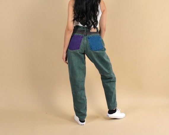 Zena Jeans Size 23 Color Block Vintage Denim Jeans - Etsy