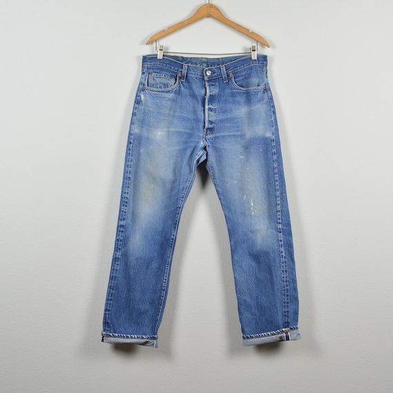 LVC Levi's Vintage Clothing Big E 1966 501 XX Raw Selvedge Denim Jeans  34X32 USA