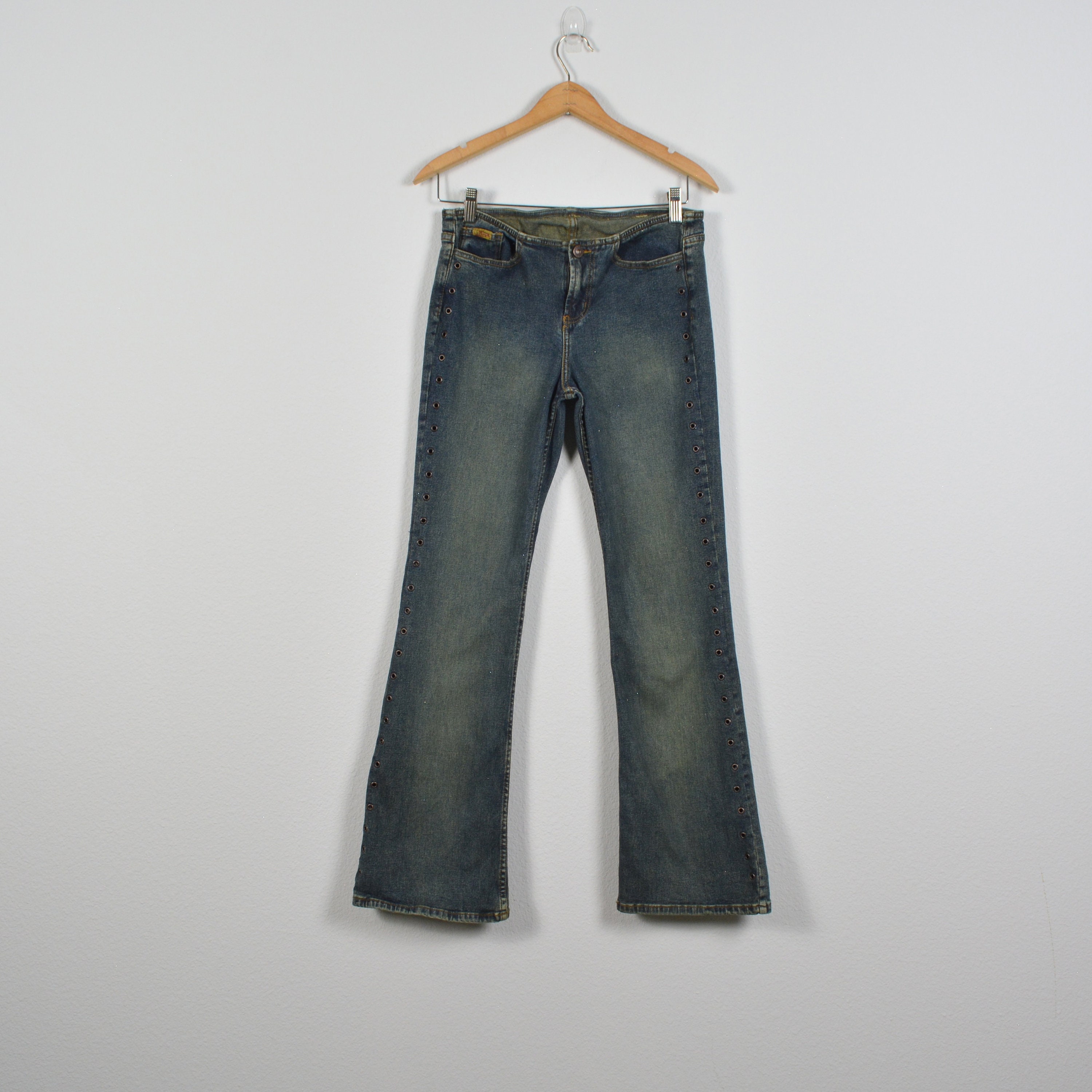パンツ 00s shellac destroyed flare denim Y2K 00s shellac destroyed flare denim Y2K Y2K Flared Jeans Low