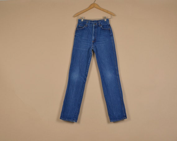 Chic Size 24 Dark Wash Vintage Denim Jeans - image 2