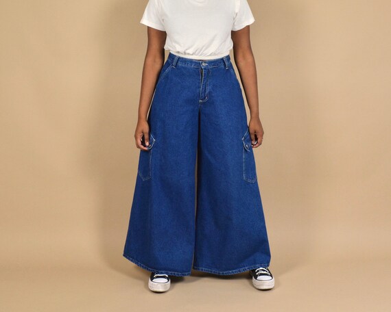 Wide Leg Rave 90s Vintage Jeans - Etsy