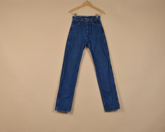 Wrangler Size 25 Dark Wash Vintage Denim Jeans - image 3