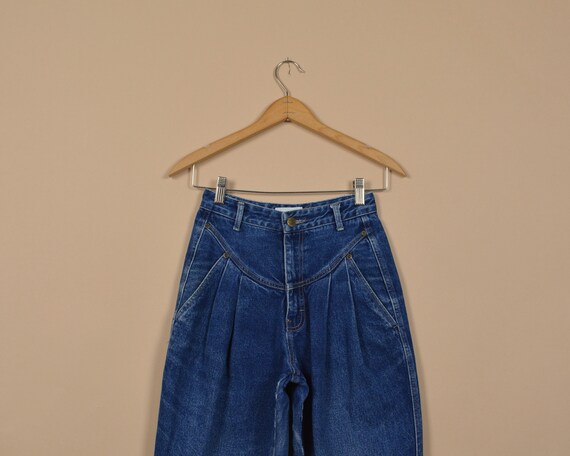 Calvin Klein Size 23 Vintage Denim Pleated Front … - image 1