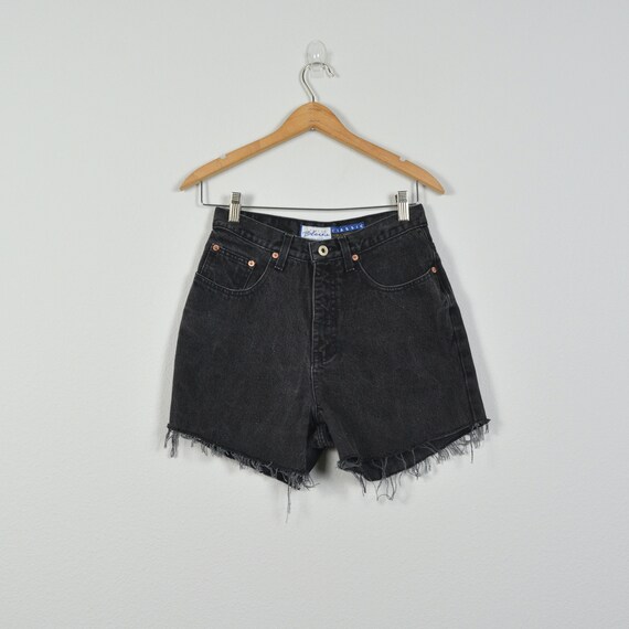 EXP black vintage denim cutoff shorts - image 1