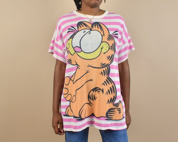 Garfield XL Striped Vintage Flirts T Shirt