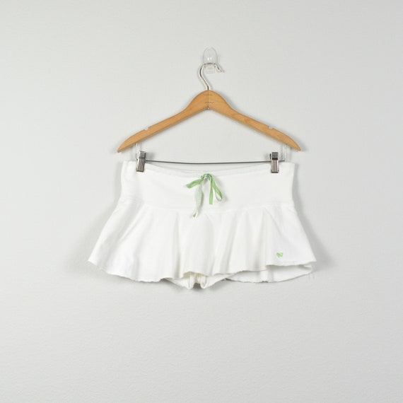 Aero 2000s Micro Mini White Pleated Skirt - image 1