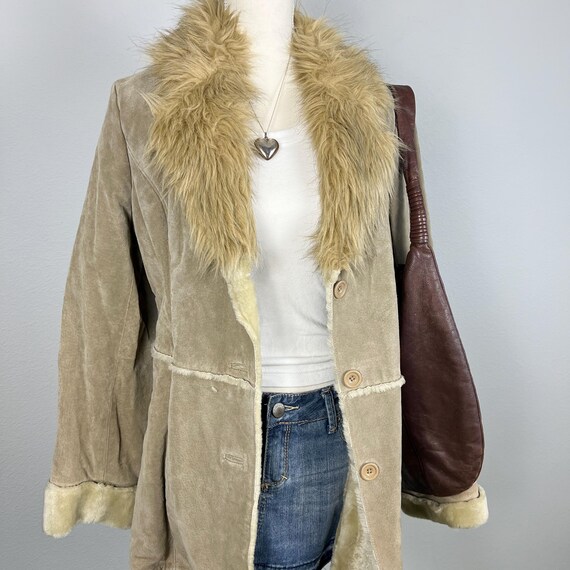 Xhilaration Y2K Fur Trim Tan Jacket - Etsy