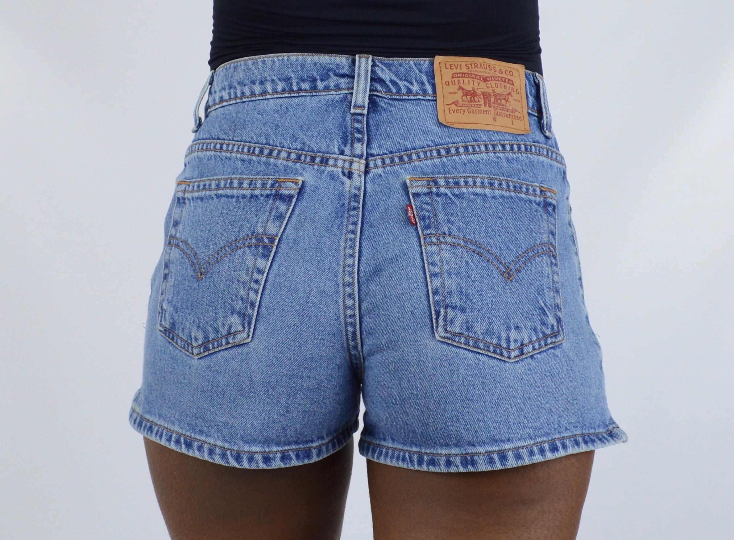 Vintage Levis Mid Rise Denim Shorts Size 29 | Etsy