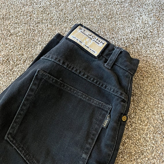 St John Size 25 Black Vintage Denim Jeans - image 4