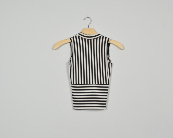 Striped Black and White Vintage Top - image 2