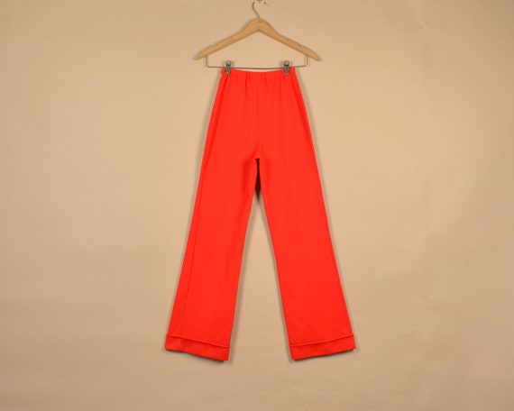 70s Dimension Red XS Polyester Textured Encron Knit Pants - Etsy