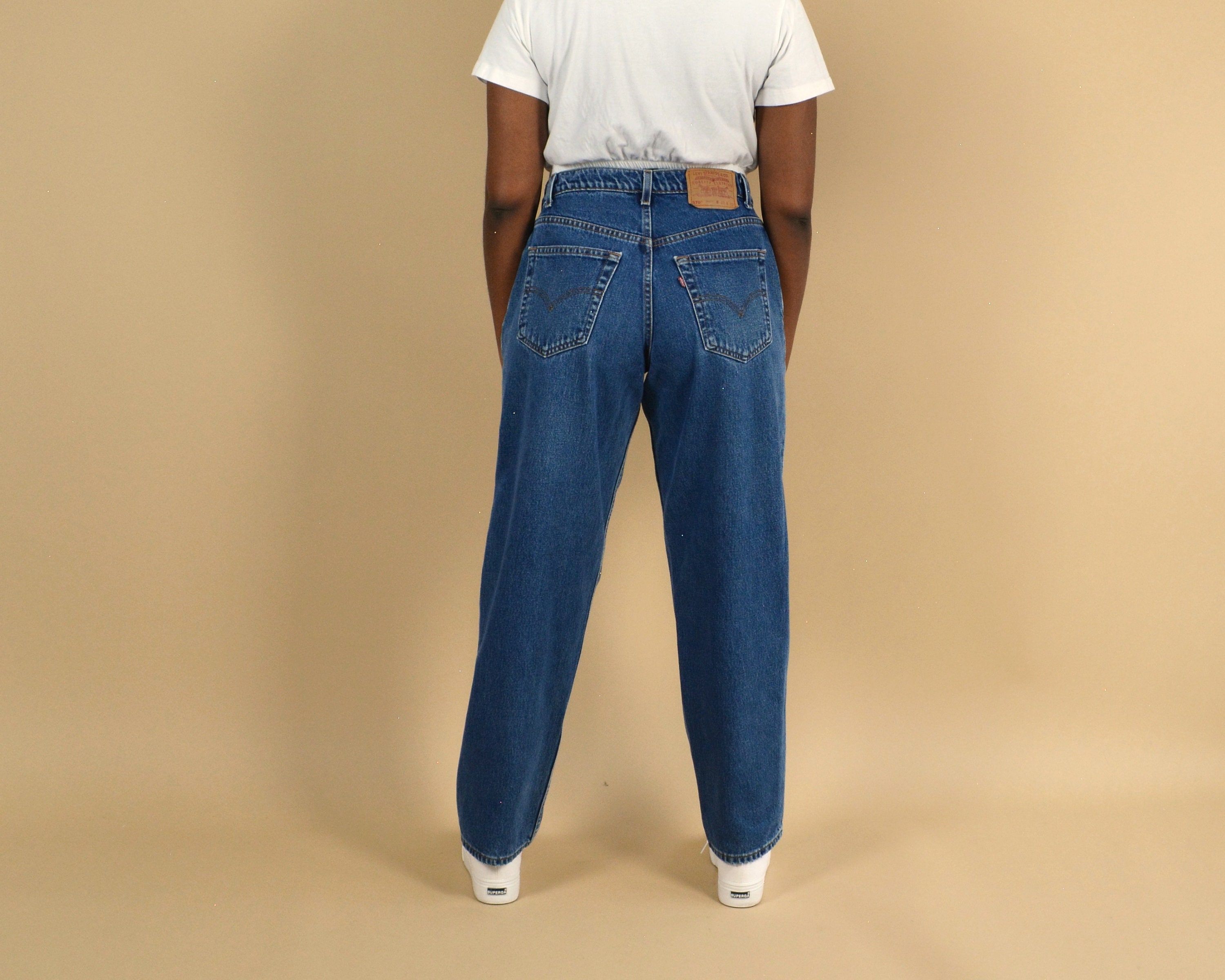 570 Baggy Fit 32 Vintage Jeans - Etsy México