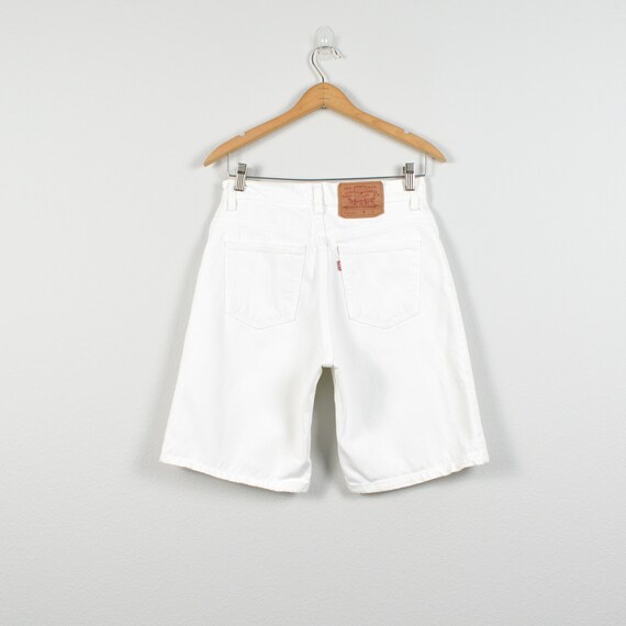 Levi's 550 White Vintage Denim Long Shorts