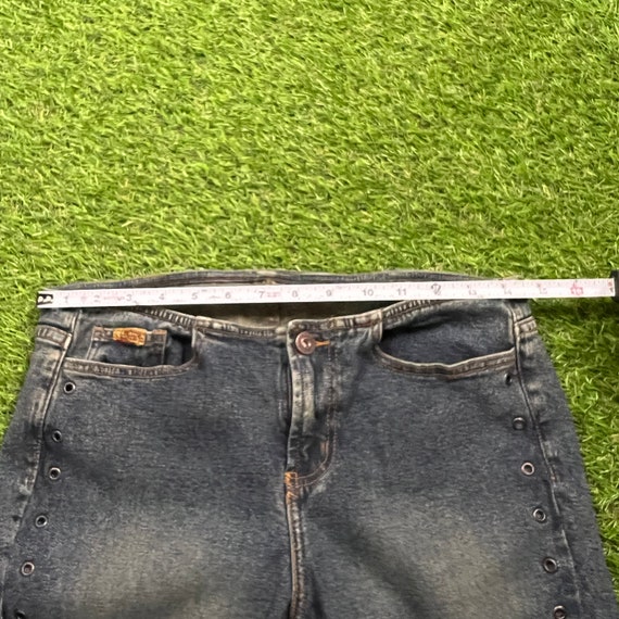 Vintage Grommet Belt Flare Jeans
