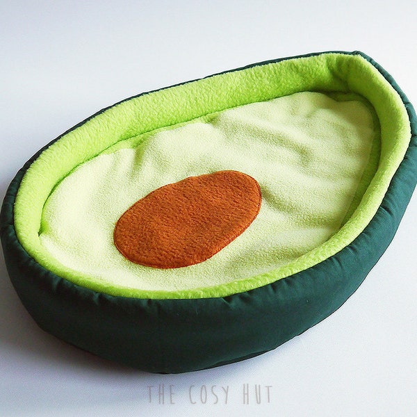 guinea pig bed, hedgehog bed, pet bed, cosy cuddle cup, fleece sofa, avocado bed for guinea pigs or hedgehogs