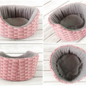 guinea pig bed hedgehog fleece cuddle cup cozy pet bed sofa absorbent pee pad rainbows grey