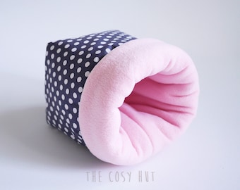 hedgehog snuggle sack guinea pig bed bonding bag pet fleece bedding pouch absorbent pee pad (points on grey/rose)