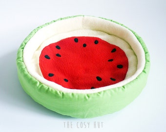 Kuschelbett, Kuschelnest, Obstbettchen "Wassermelone" für Meerschweinchen