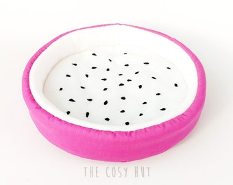 guinea pig bed, hedgehog bed, pet bed, cosy cuddle cup, fleece sofa, dragonfruit bed for guinea pigs or hedgehogs