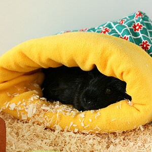XXL hedgehog snuggle sack, guinea pig sleeping bag, sugar glider pouch, bonding bag, sleep sack, large cuddle sack (hedgehogs on grey/grey) image 6
