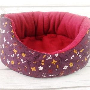 guinea pig bed hedgehog fleece cuddle cup cozy pet bed sofa absorbent pee pad autumn berry