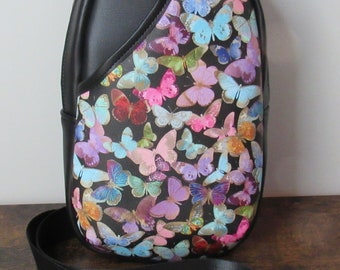 Spectacular Sling Bags - Tall | Black and Butterflies, Rosie Crossbody Bag | FREE SHIPPING!