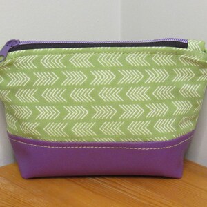 Mini Project Pouch – Sturdy Chevron Zipper Bag | Small Craft or Makeup Organizer |