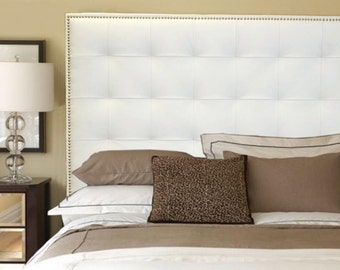 White Tufted Bed Etsy