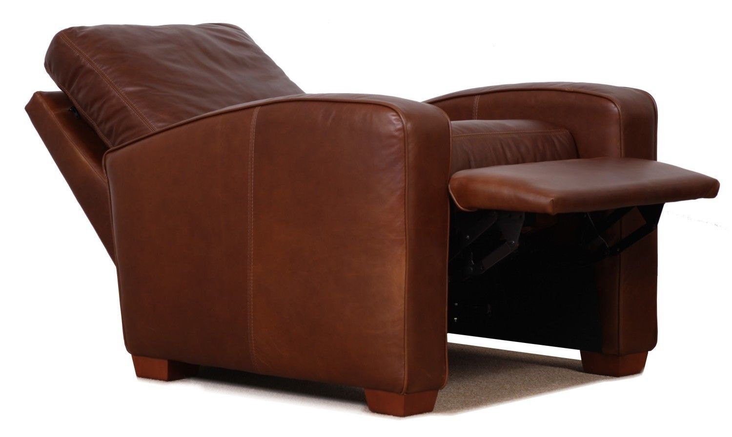 Genuine High End Leather Push Up Recliner Chair Art Deco Style Gallery Photo