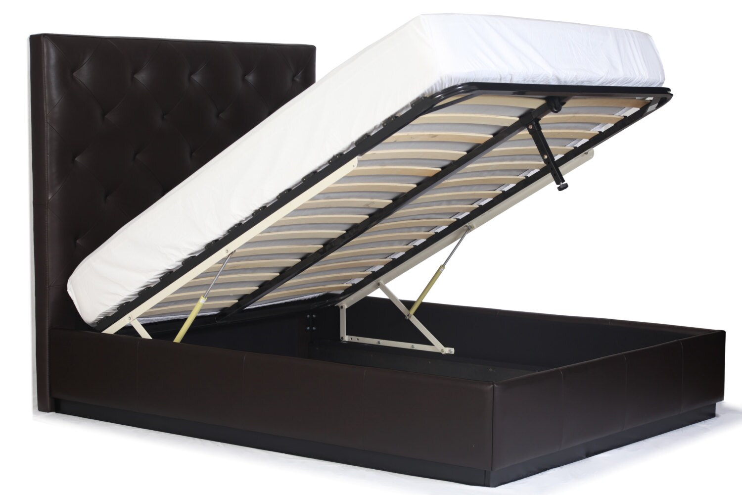 gas lift storage bed with mattress