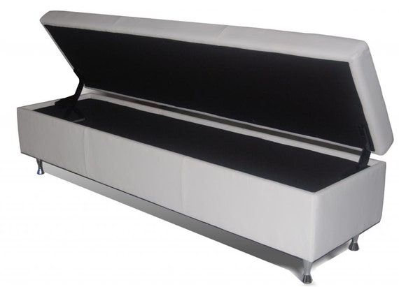 Genuine leather 2024 storage bench