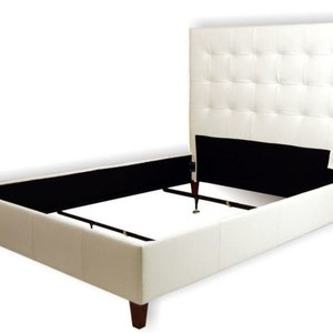 King Size Genuine Leather Bed With, Tall Leather Headboard