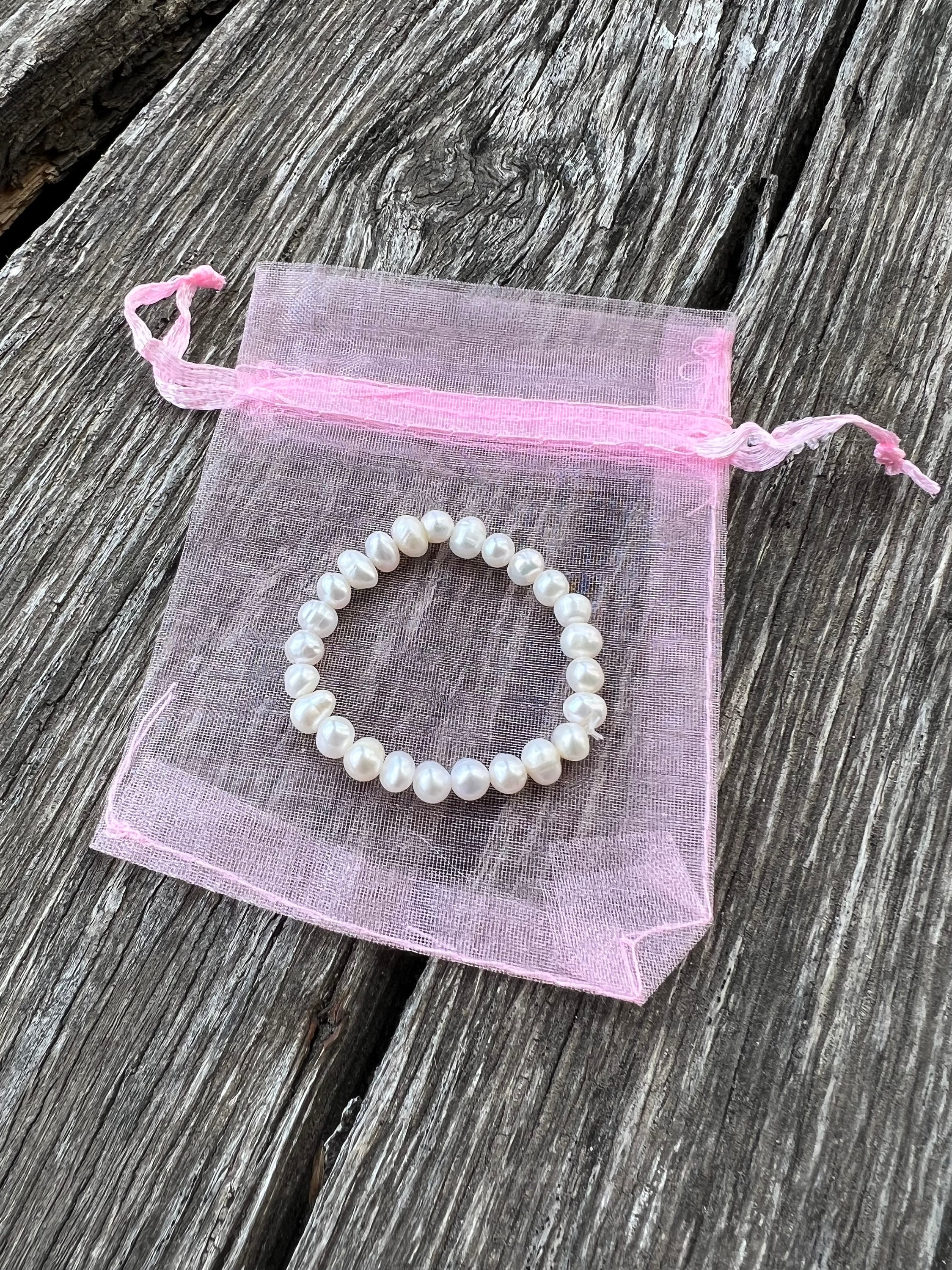 Baby Real Pearl Bracelet, Real Freshwater Pearl Bracelet, New Baby Gift, Baby Girl Keepsake, First Pearls, Baby Shower Gift, Newborn Pearls