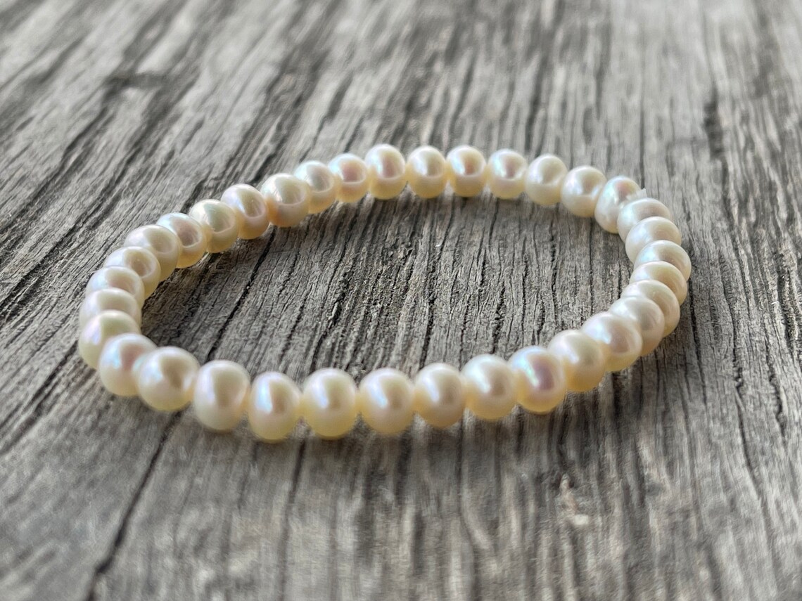 Baby Pearl Bracelet Real Freshwater Pearl Bracelet New Baby Etsy