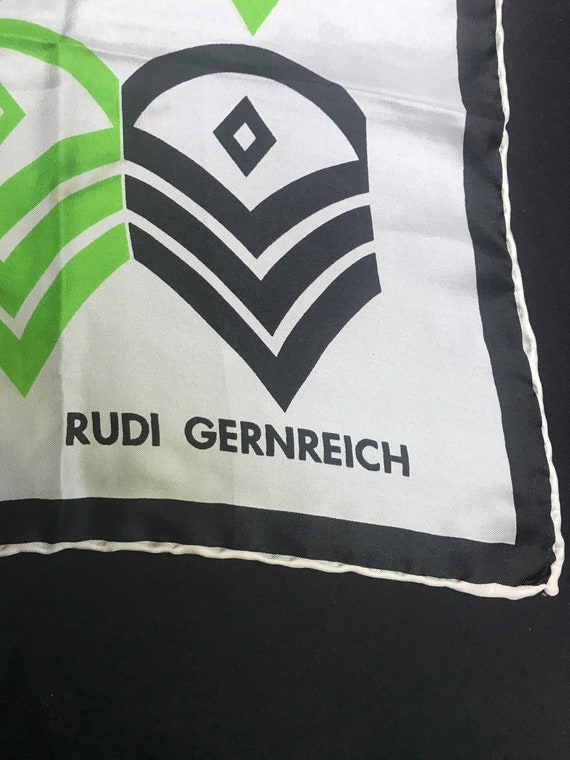 Rudi Gernreich RARE 1960s mod vintage silk scarf