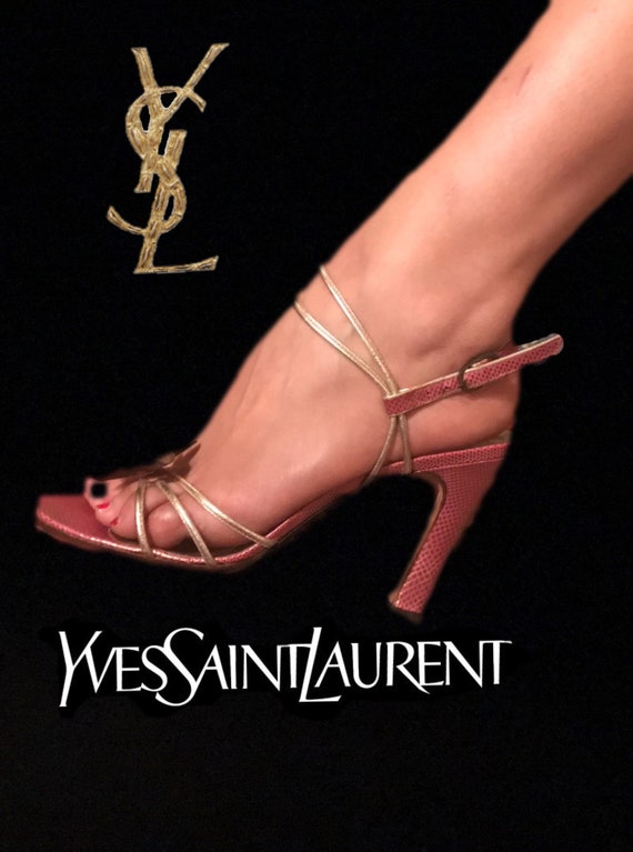 YSL VTG 70s Yves Saint Laurent Paris Strappy Sanda
