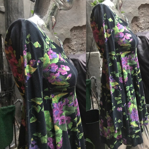 Betsey Johnson punk label vintage floral mini empi