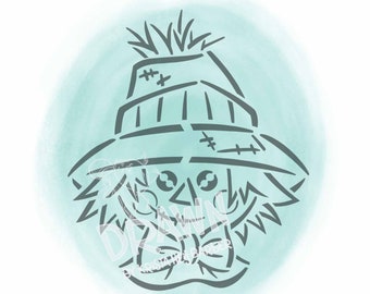 Scarecrow Boy Head, Fall, Stencil, PYO, SVG, PNG Files, Instant Download