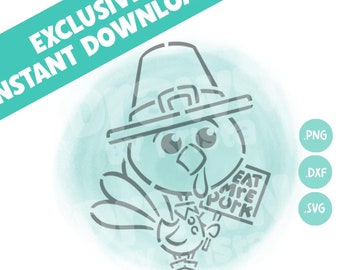 PYO Cookie Stencil Turkey Pilgrim Cookie PYO Fall Funny Stencil Cookies Thanksgiving Stencil File Painting Your own cookie Kids Teacher Gift